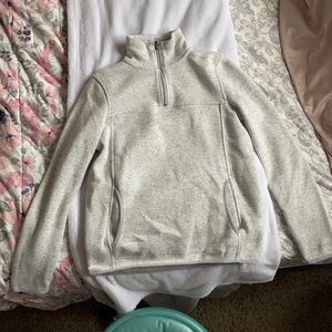 high neck pullover sweatshirt